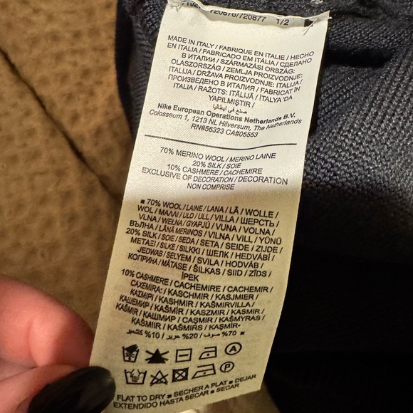 NIKE ESC Every Stitch Considered Wool Silk Cashmere Womens Jogger Blue Small EUC - Picture 8 of 8